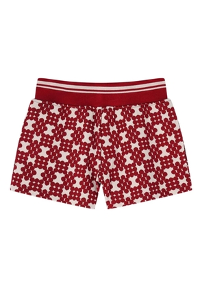 DRIES VAN NOTEN ribbed jacquard shorts - Red