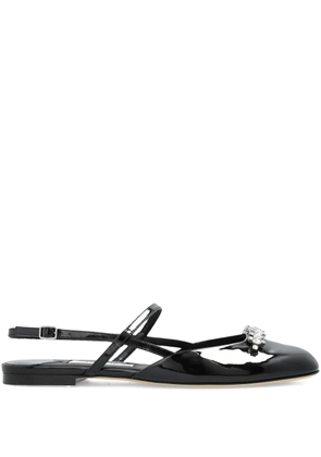 Jimmy Choo crystal-embellished slingback pumps - Black