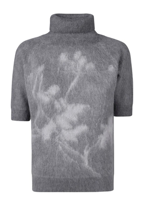 Zanone short-sleeve turtleneck sweater - Grey