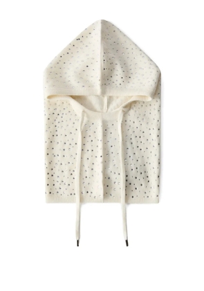 PINKO crystal-embellished balaclava - White