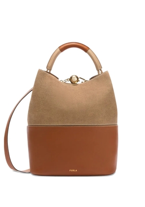 Furla Sfera leather bucket bag - Brown