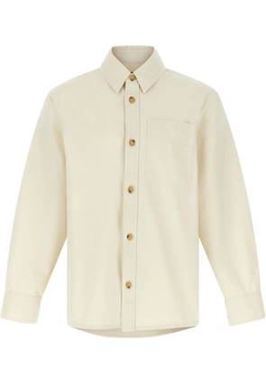 A.P.C. logo-embroidered shirt - Neutrals