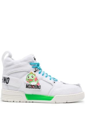 Moschino touch-appliqué high-top sneakers - White