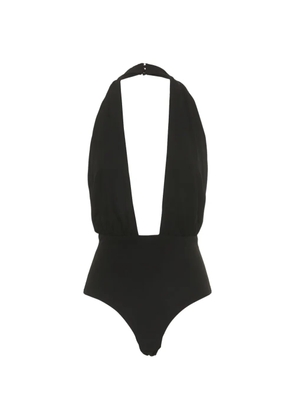 Michael Kors deep V-neck open-back bodysuit - Black