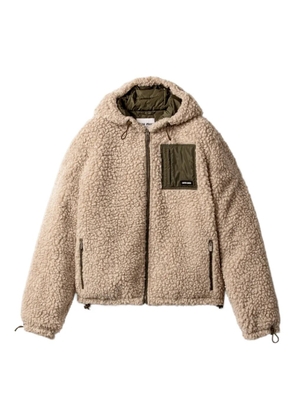 Miu Miu drawstring hooded jacket - Neutrals