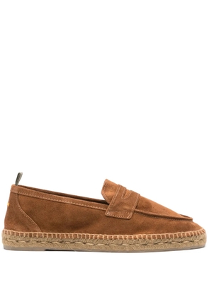 Castañer braided-raffia suede espadrilles - Brown