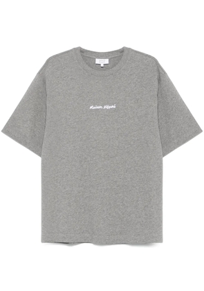Maison Kitsuné logo-embroidered T-shirt - Grey