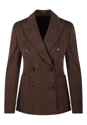 Max Mara check double-breasted blazer - Brown