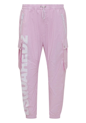 DSQUARED2 logo-print cargo trousers - Pink