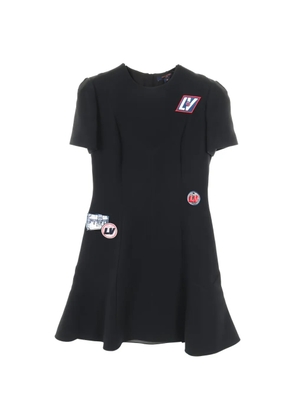 Louis Vuitton Pre-Owned logo-patch dress - Black