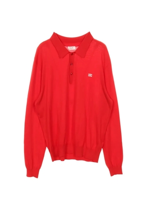 Celine Pre-Owned 2010s embroidery classic fit polo shirt - Red