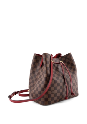 Louis Vuitton Pre-Owned NeoNoe Handbag Damier with Leather MM bucket bag - Brown