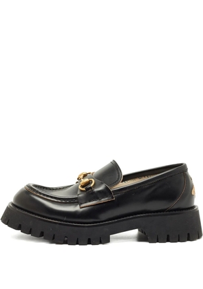 Gucci Pre-Owned Horsebit leather loafers - Black