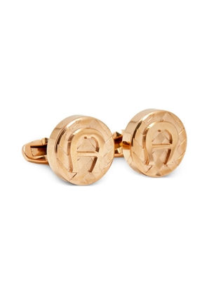 Aigner Vintage logo-motif circular cufflinks - Pink