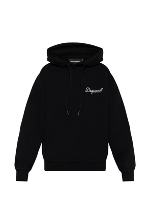 DSQUARED2 embroidered hooded top - Black