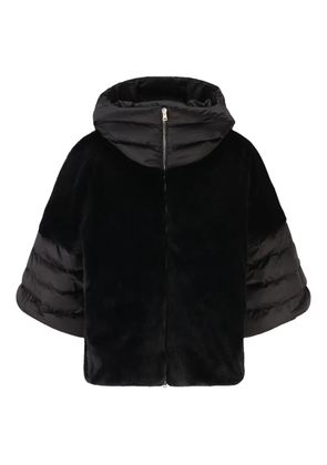 Herno faux-fur hooded jacket - Black