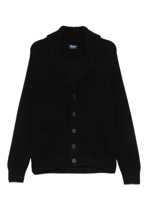 Drumohr shawl-collar patch-pocket cardigan - Blue