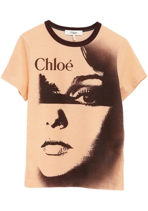 Chloé graphic-print T-Shirt - Orange