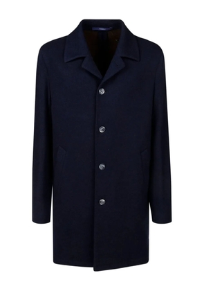 Fedeli button-fastening cashmere coat - Blue