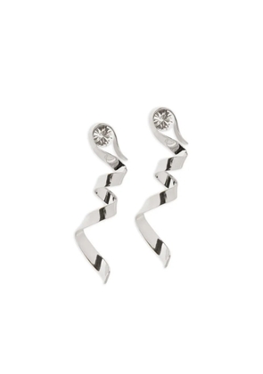 DRIES VAN NOTEN swirl crystal earrings - Silver