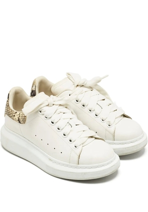 Alexander McQueen Pre-Owned python-embossed-leather oversized sneakers - White