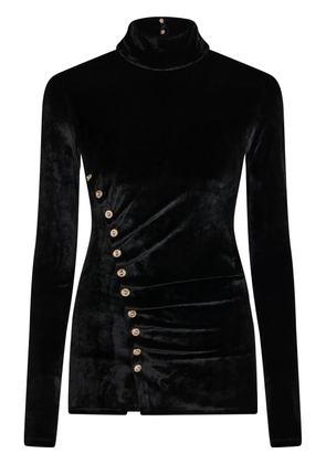 Rabanne draped velvet top - Black