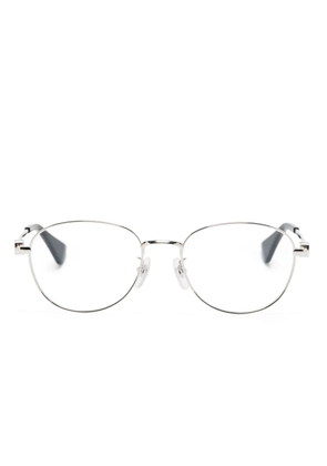 Cartier Eyewear logo-engraved round-frame glasses - Silver
