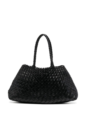 DRAGON DIFFUSION Santa Croce interwoven leather tote bag - Black