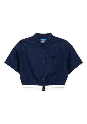 SPORT b. by agnès b. contrast- trim cotton shirt - Blue