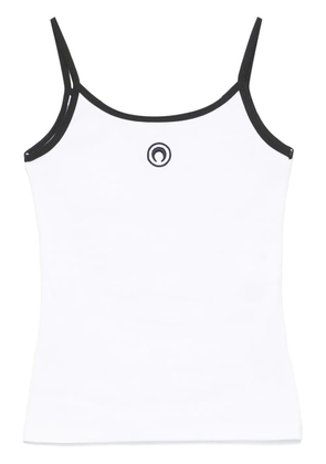 Marine Serre Moon Logo Ribbed tank top - White