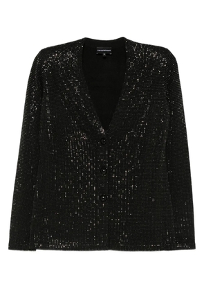 Emporio Armani embellished button jacket - Black