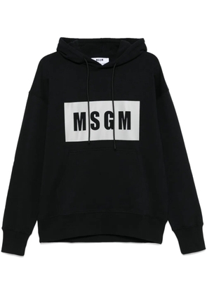 MSGM logo-print hoodie - Black