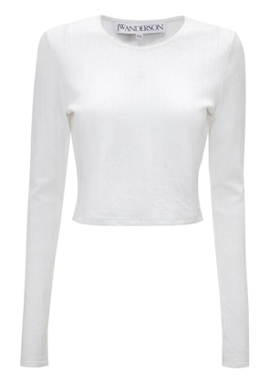JW Anderson logo-jacquard cotton T-shirt - White