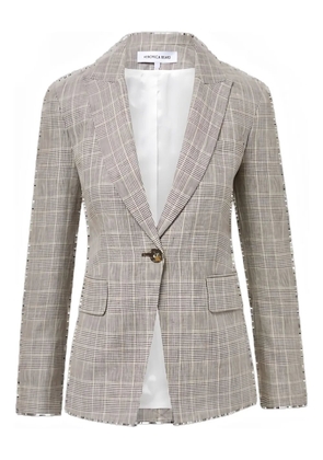 Veronica Beard Obie Dickey plaid-pattern single-breasted blazer - Grey