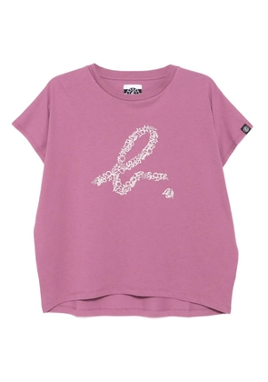 SPORT b. by agnès b. embroidered-logo cotton T-shirt - Purple