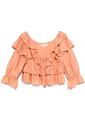 Chloé ruffled cropped top - Orange