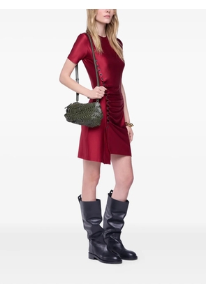 Rabanne ruched short-sleeve dress - Red