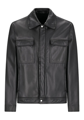 Salvatore Santoro flap-pocket leather jacket - Black