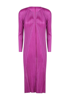 Pleats Please Issey Miyake pleated coat - Pink