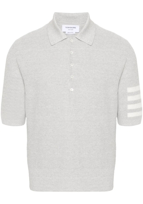 Thom Browne 4-Bar knitted polo shirt - Grey