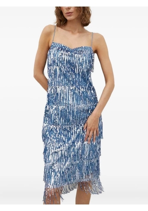 SAMSOE SAMSOE sequin fringed mini dress - Blue