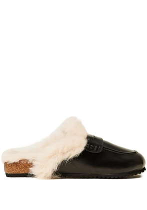 TWINSET faux-fur mules - Black