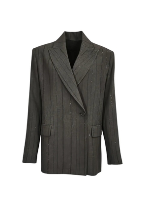 Antonelli pinstriped embellished blazer - Grey