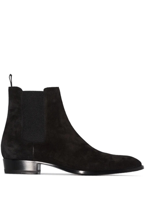 Saint Laurent Wyatt 30mm suede Chelsea boots - Black