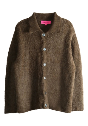 The Elder Statesman Thistle spread-collar shirt - Brown