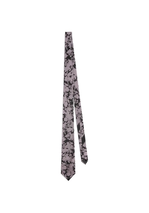 DRIES VAN NOTEN printed silk tie - Purple