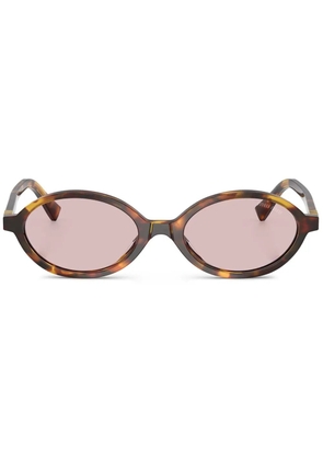 Miu Miu Eyewear oval frame sunglasses - Brown