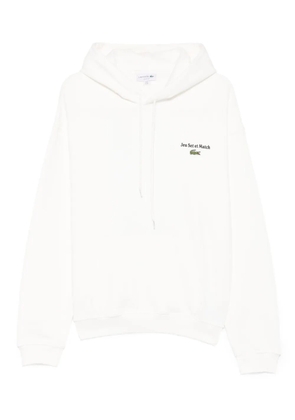 Lacoste graphic hooded hoodie - White