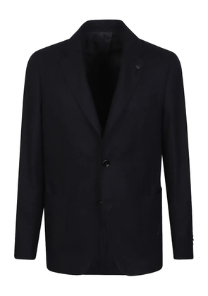 Lardini herringbone brooch jacket - Blue