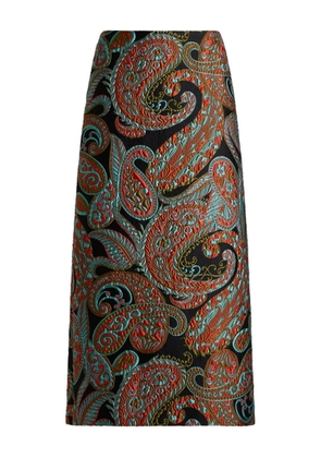 ETRO paisley jacquard skirt - Black